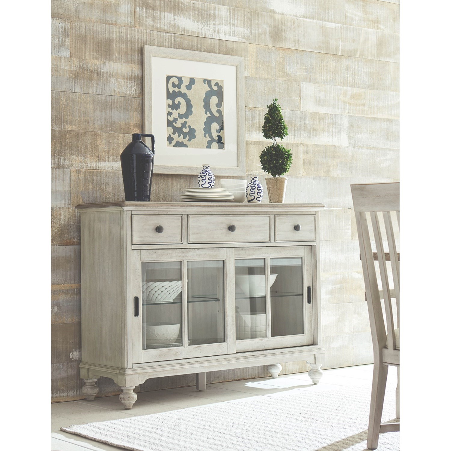 American Drew Litchfield 750 750850 Sullivan Buffet with Silverware